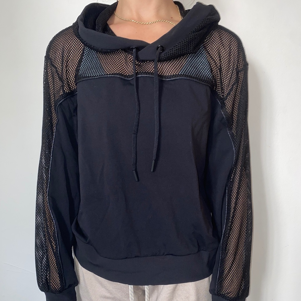 ZYIA BLACK MESH Winner Hoodie - SIZE SMALL